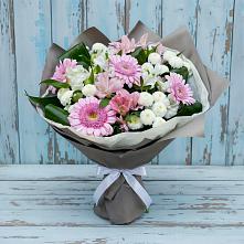 Букет цветов из:  Герберы, Альстромерии и Хризантемы в Тарасово