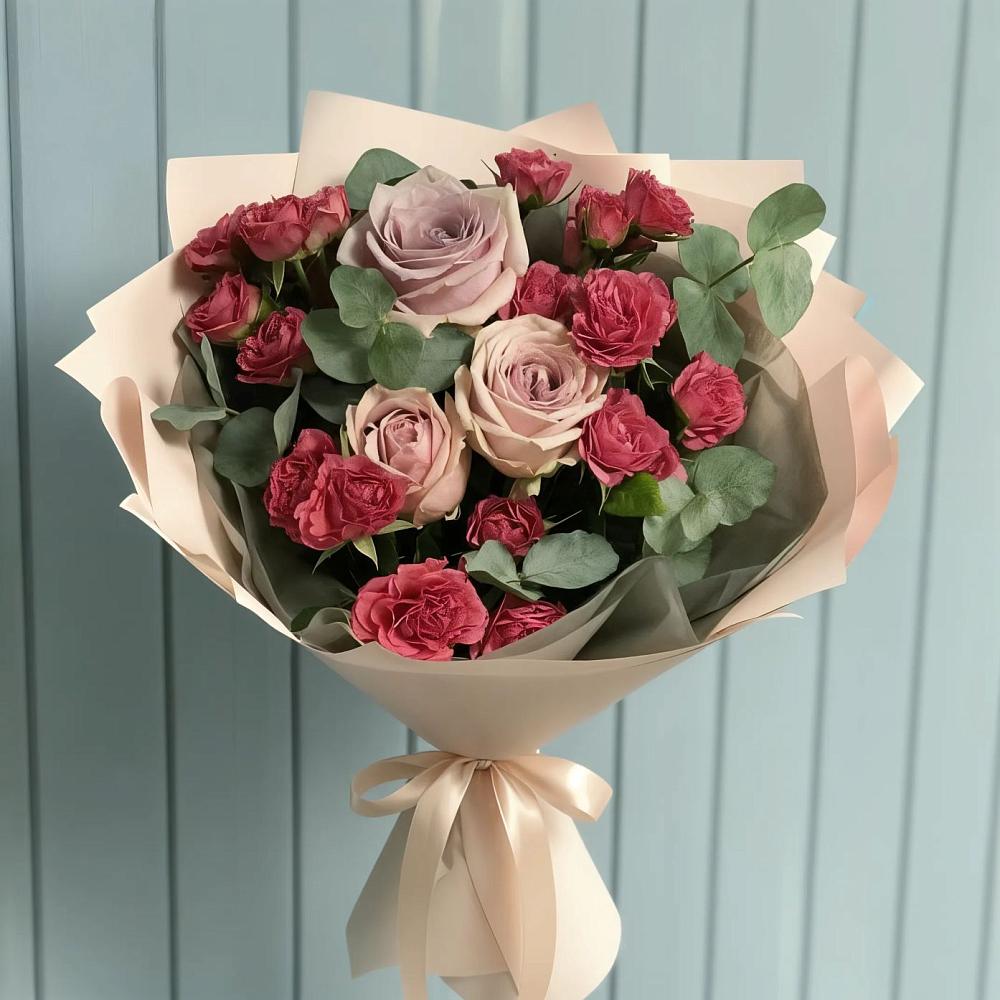Букет цветов из: Гвоздики и Розы в Тарасово