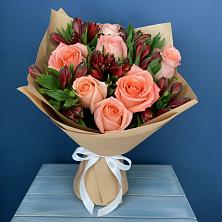Букет цветов из:  Розы и Альстромерии в Тарасово