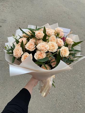 Букет Кремовые розы Латте в Тарасово