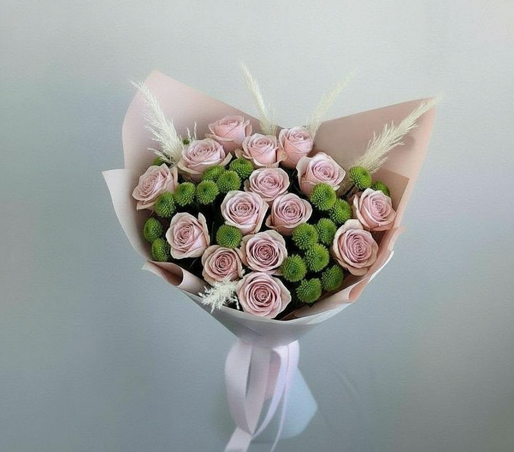 Букет цветов из: Розы и Хризантемы в Тарасово