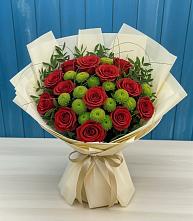 Букет цветов из:  Розы и Хризантемы #REPLACE_PRED# Тарасово