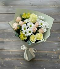 Букет цветов из:  Альстромерии, Розы и Хризантемы в Тарасово